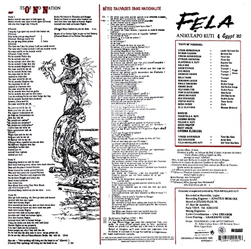 Fela Kuti - Beasts Of No Nation - Vinyl Record image 2