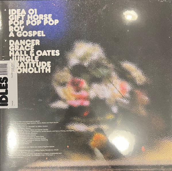 Idles - Tangk - Standard Black LP LP  RELEASE DATE 16/02/24 (THIS CAN image 2