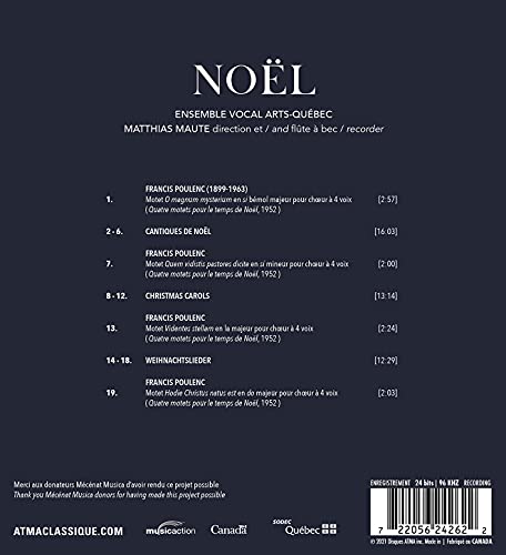 Art Choral, Vol. 7 Noel - CD image 2