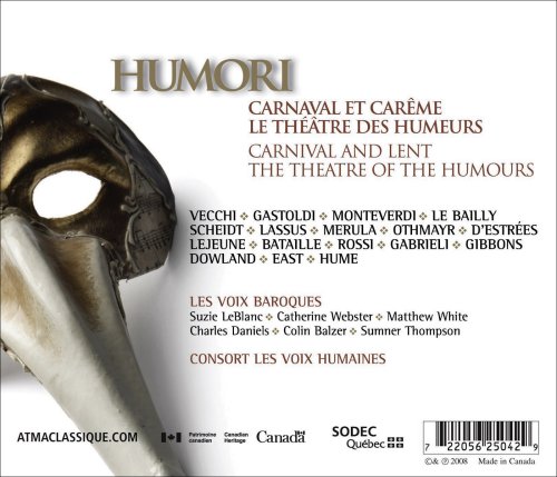 LES VOIX BAROQUES/LE - HUMORI - CARNIVAL AND LENT - CD image 2