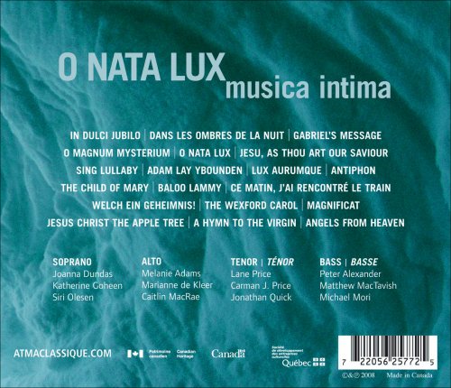 MUSICA INTIMA - 20TH CENTURY CHORAL MUSIC FOR - CD image 2