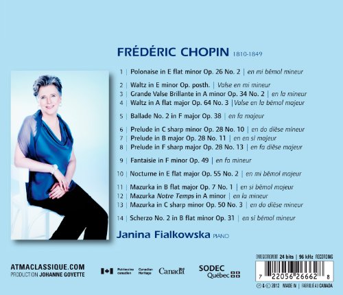 JANINA FIALKOWSKA - CHOPIN RECITAL 2 - CD image 2