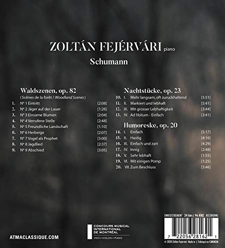ZOLTAN FEJERVARI - SCHUMANN WALDSZENEN - CD image 2