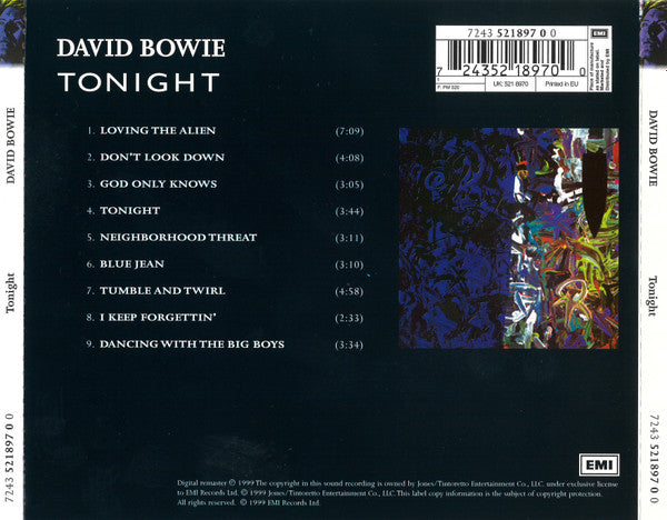 David Bowie - Tonight - Used CD image 2