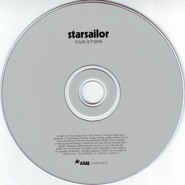 Starsailor - Love Is Here - Used CD image 3