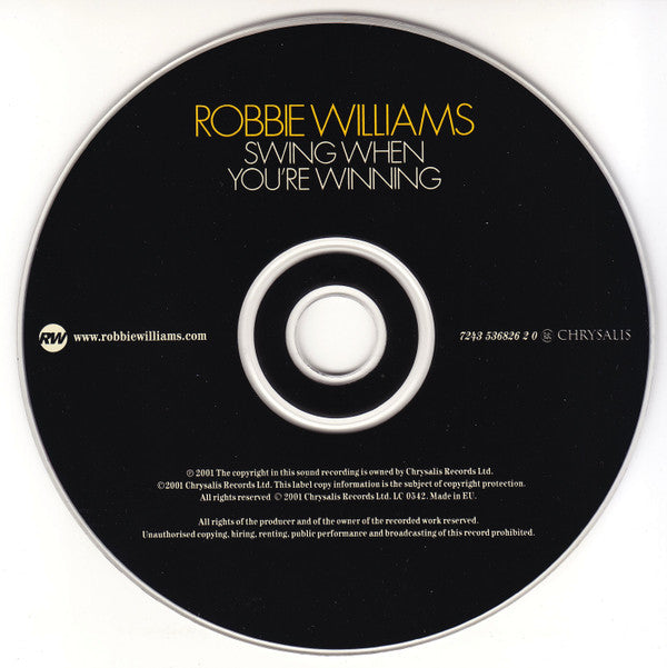 Robbie Williams - Swing When You're Winning - Used CD image 1