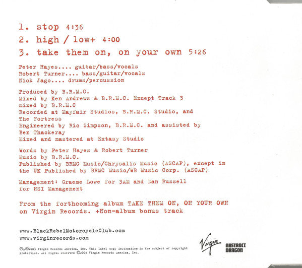 Black Rebel Motorcyc - Stop - Used CD image 9