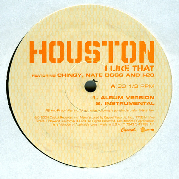 Houston - I Like That - Vinyl Record 12" image 2