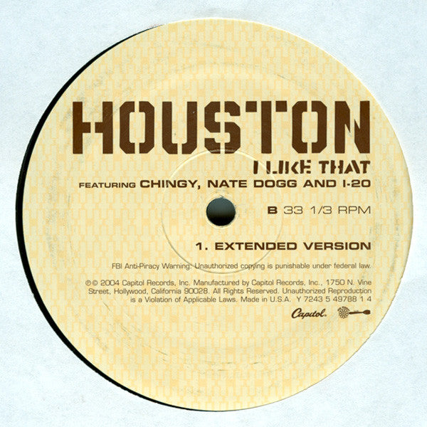 Houston - I Like That - Vinyl Record 12" image 3