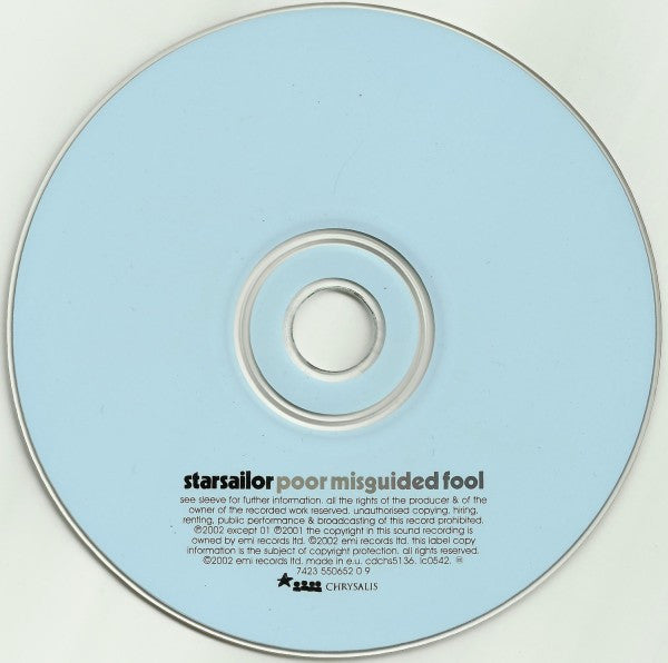 Starsailor - Poor Misguided Fool - Used CD image 4