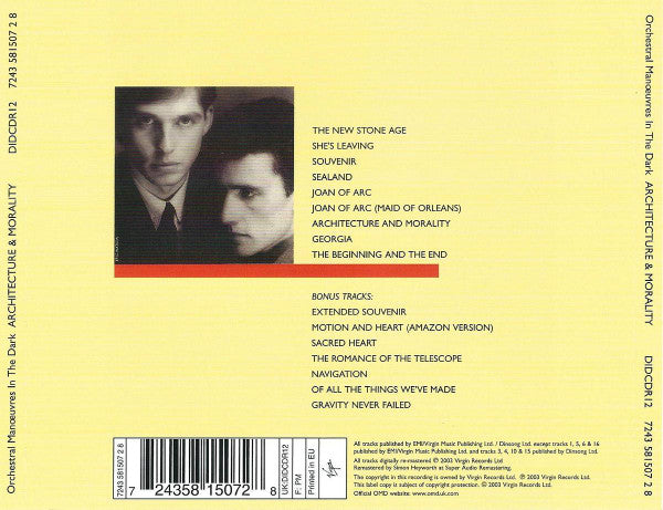 Orchestral Manoeuvre - Architecture & Morality - CD image 3