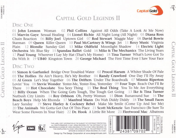 Various - Capital Gold Legends II - Used CD image 9
