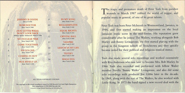 Peter Tosh - Gold Collection - Used CD image 4