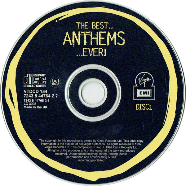 Various - Best...Anthems...Ever! - Used CD image 3
