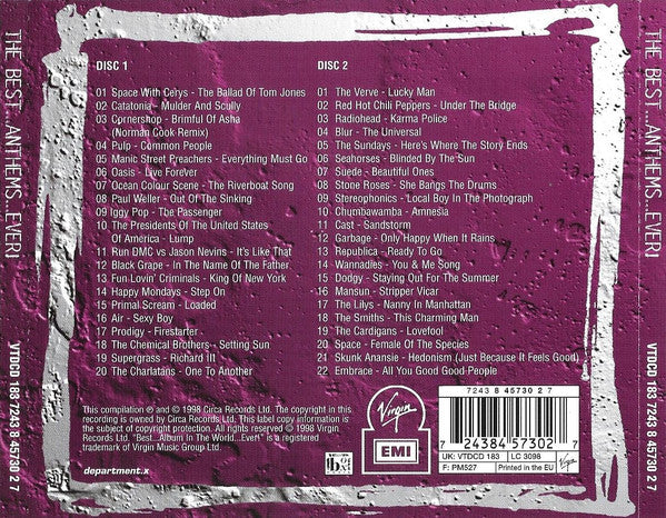 Various - Best...Anthems...Ever! - Used CD image 9