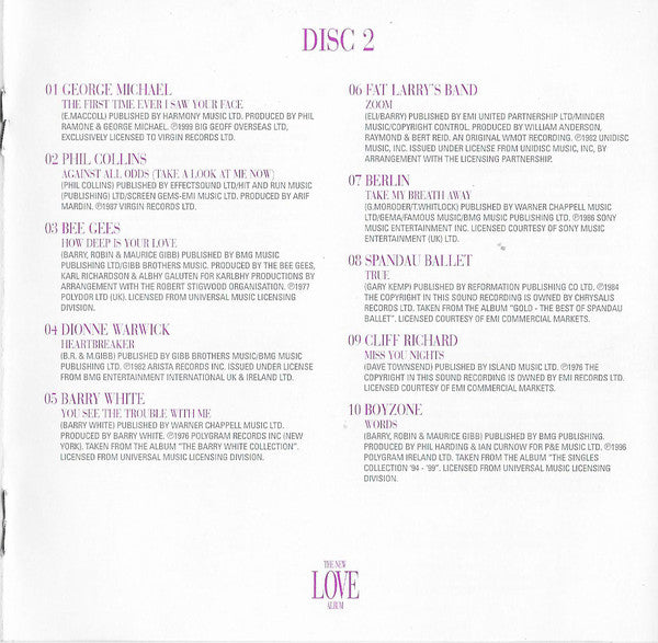 Various - New Love Album - Used CD image 4
