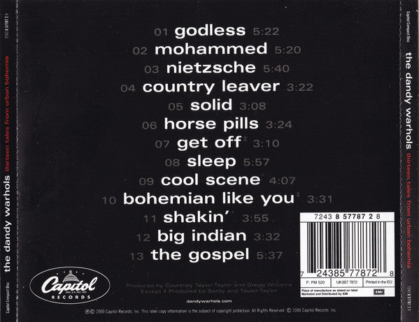 Dandy Warhols - Thirteen Tales From Urban Bohemia - Used CD image 2