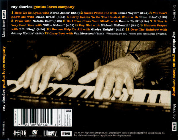 Ray Charles - Genius Loves Company - Used CD image 3