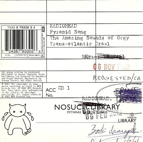Radiohead - Pyramid Song - Used CD image 3