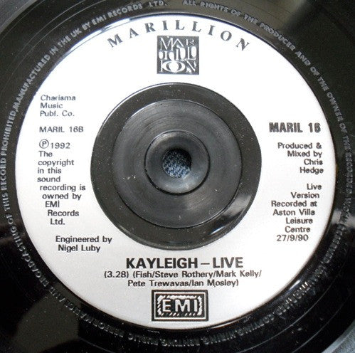 Marillion - Sympathy - Used Vinyl Record 7" image 4