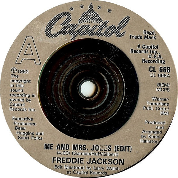Freddie Jackson - Me And Mrs Jones - Used Vinyl Record 7" image 3