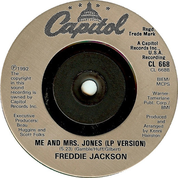 Freddie Jackson - Me And Mrs Jones - Used Vinyl Record 7" image 8