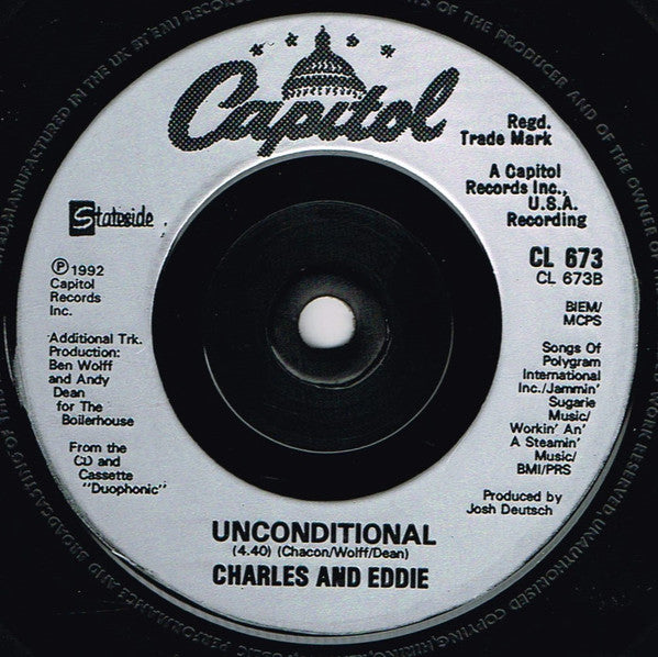 Charles & Eddie - Would I Lie To You? - Used Vinyl Record 7" image 4