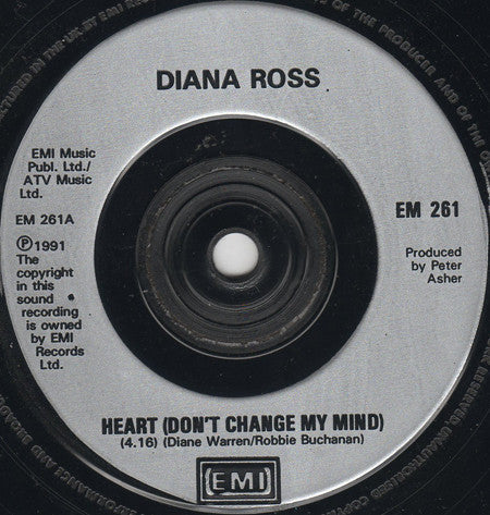 Diana Ross - Heart (Don't Change My Mind) - Used Vinyl Record 7" image 3