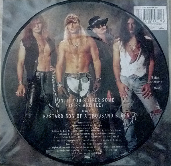 Poison - Until You Suffer Some (Fire And Ice) - Used Vinyl Record 7" image 2