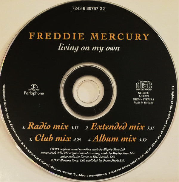 Freddie Mercury - Living On My Own - Used CD image 4