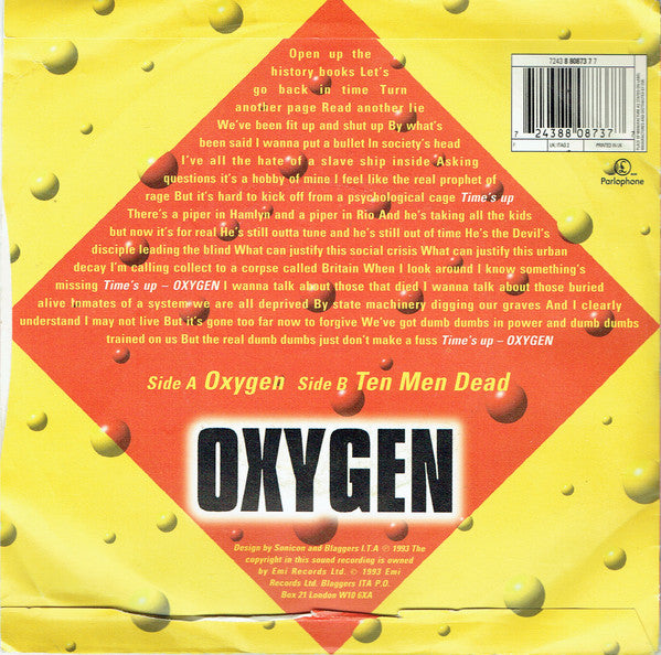 Blaggers ITA - Oxygen - Used Vinyl Record 7" image 2