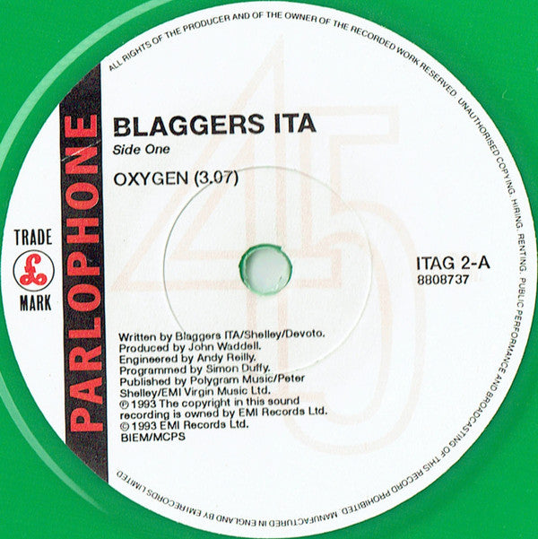 Blaggers ITA - Oxygen - Used Vinyl Record 7" image 3