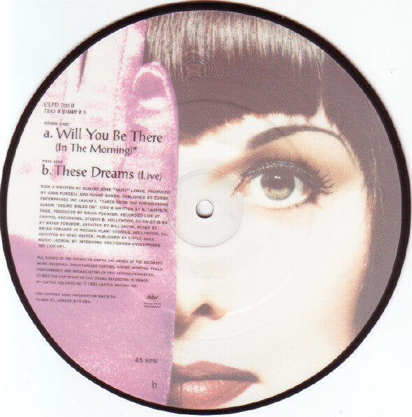 Heart - Will You Be There (In The Morning) - Used Vinyl Record 7" image 2