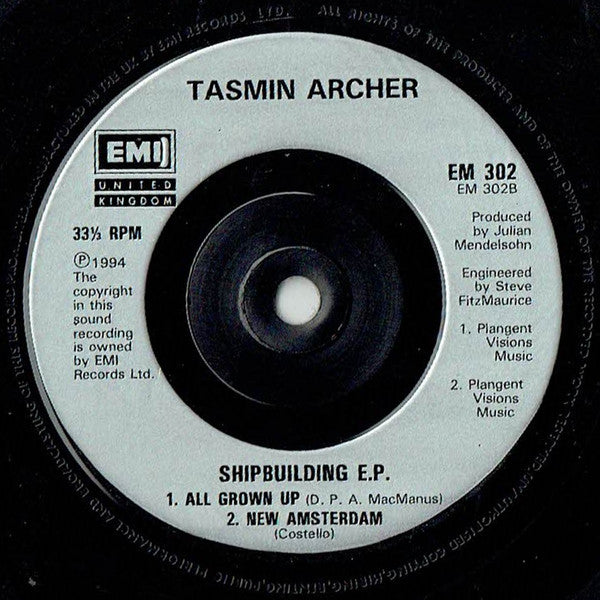 Tasmin Archer - Shipbuilding E.P. - Used Vinyl Record 7" image 4