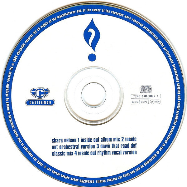 Shara Nelson - Inside Out / Down That Road (Remix) - Used CD image 8