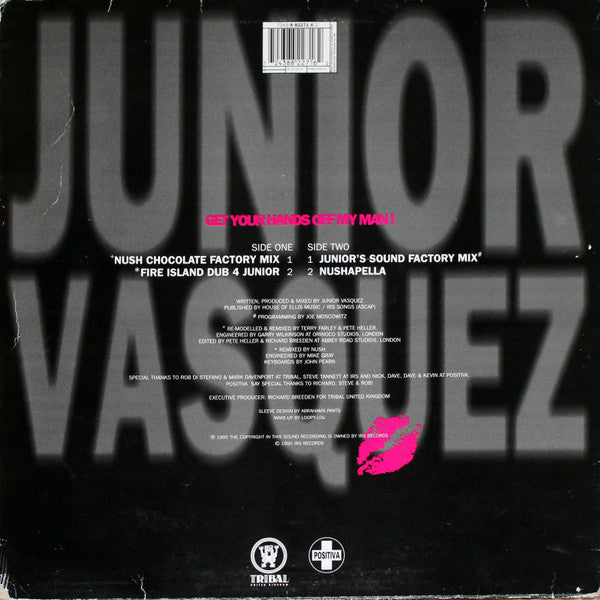 Junior Vasquez - Get Your Hands Off My Man! - Used Vinyl Record 12" image 2