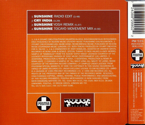 Umboza - Sunshine - Used CD image 5