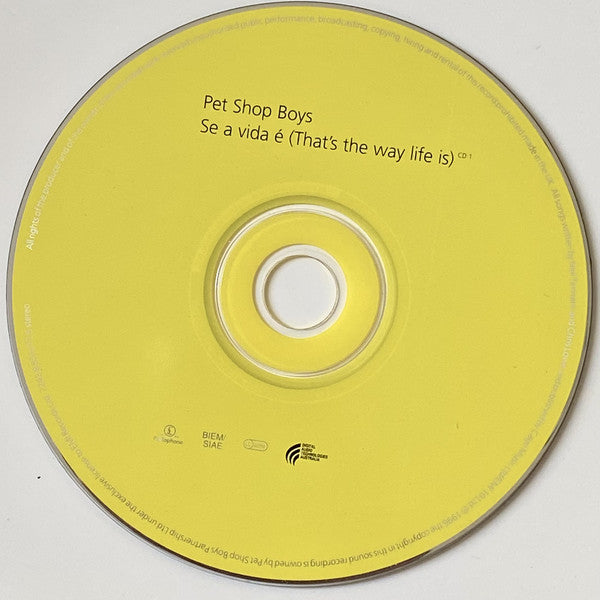 Pet Shop Boys - Se A Vida E (That's The Way Life Is) - Used CD image 2
