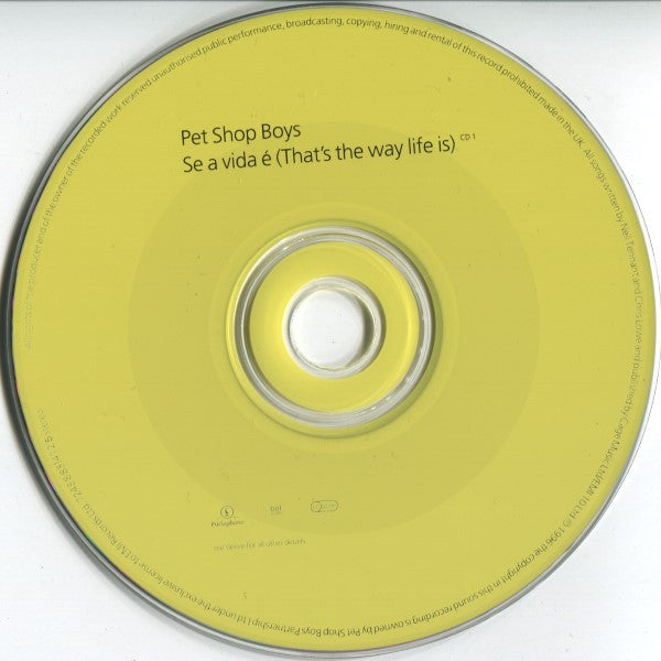 Pet Shop Boys - Se A Vida E (That's The Way Life Is) - Used CD image 4