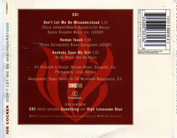 Joe Cocker - Don't Let Me Be Misunderstood - Used CD image 9