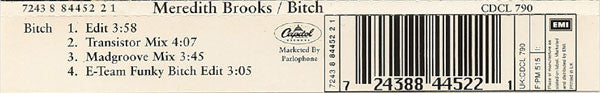 Meredith Brooks - Bitch - Used CD image 3