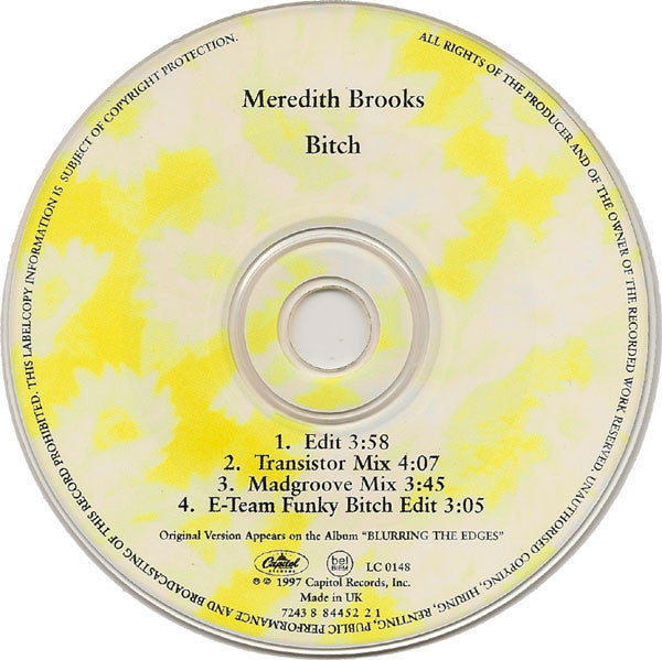 Meredith Brooks - Bitch - Used CD image 9