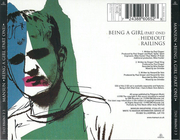 Mansun - Being A Girl (Part One) EP - Used CD image 2