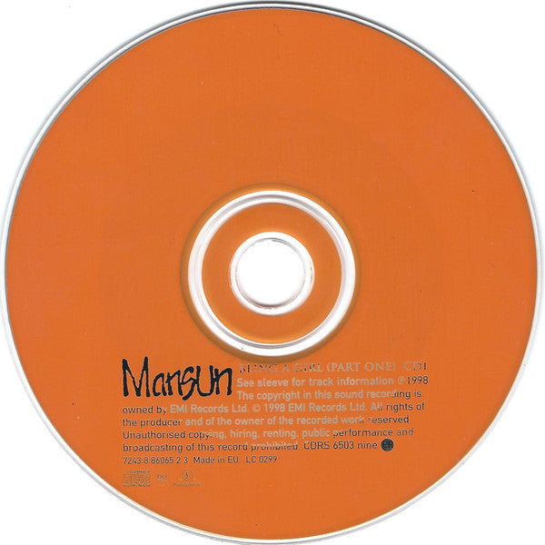 Mansun - Being A Girl (Part One) EP - Used CD image 3