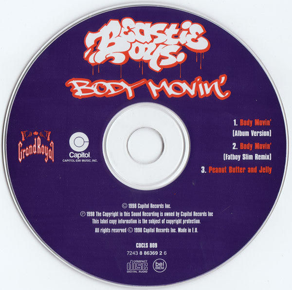 Beastie Boys - Body Movin' - Used CD image 4