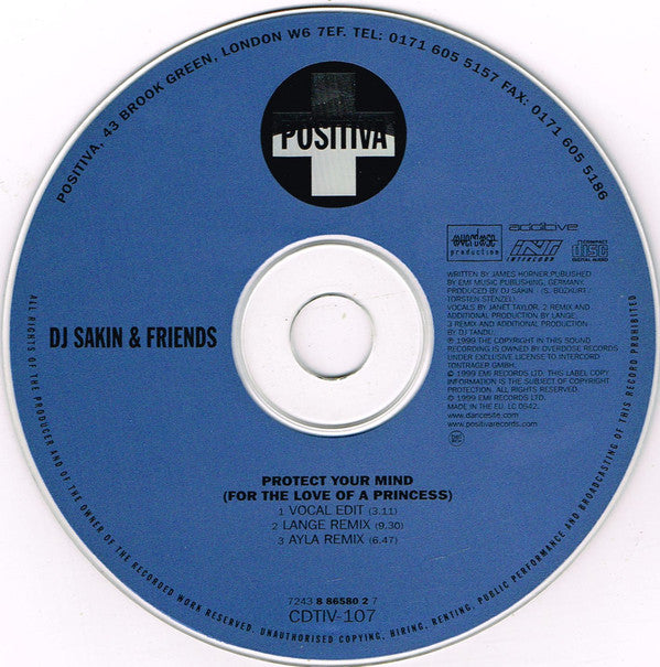 DJ Sakin & Friends - Protect Your Mind (For The Love Of A Princess) - Us image 3
