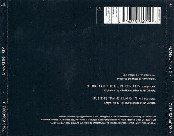 Mansun - Six - Used CD image 5