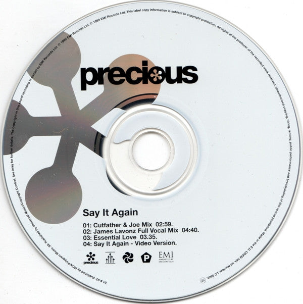 Precious - Say It Again - Used CD image 4