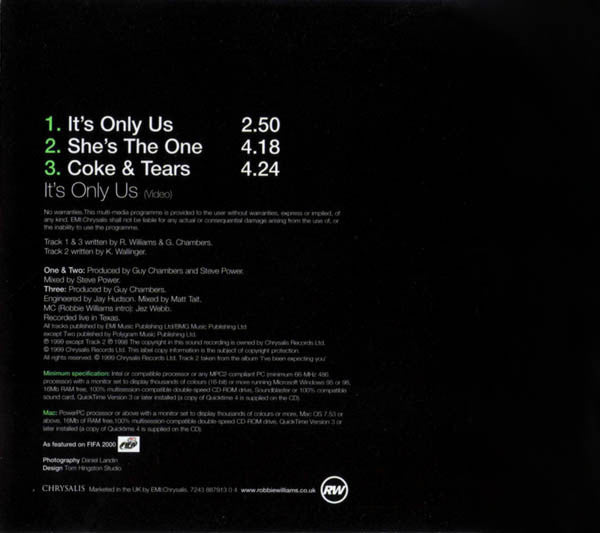 Robbie Williams - It's Only Us / She's The One - Used CD image 7