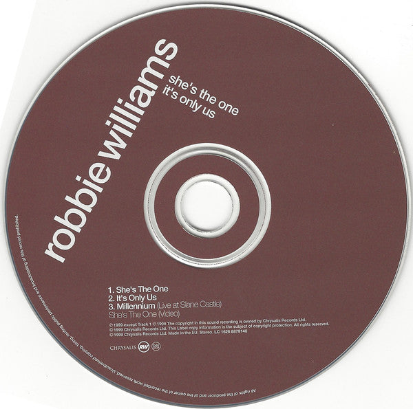Robbie Williams - She's The One / It's Only Us - Used CD image 2